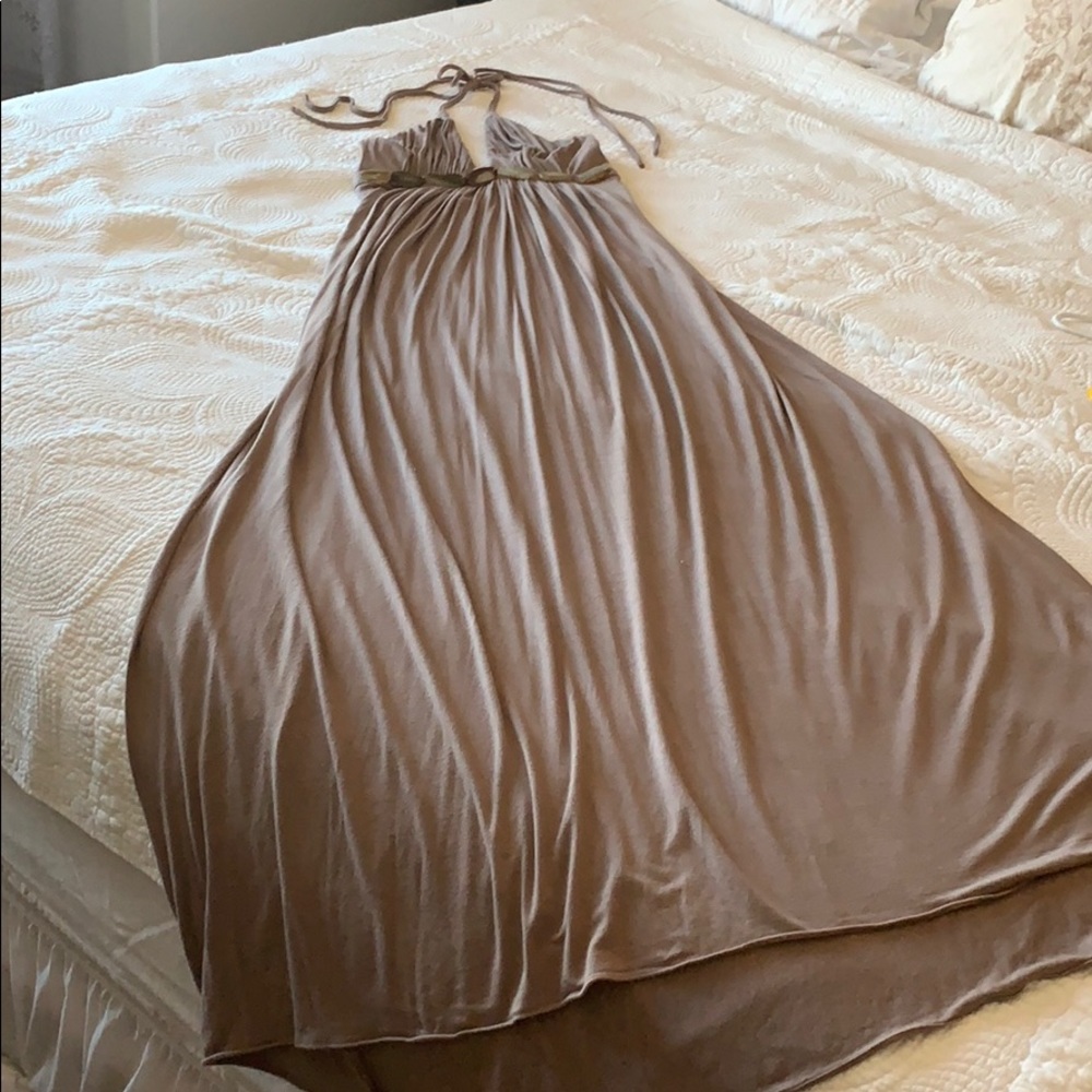 Sky long dress with agate empire waist